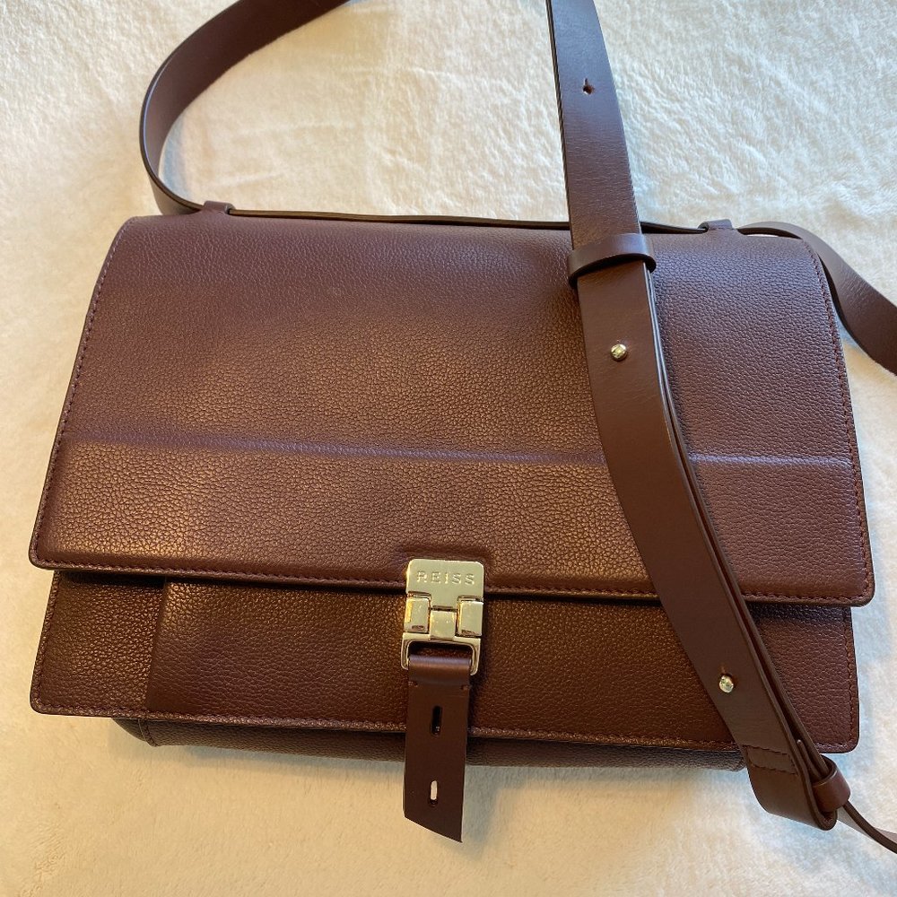 Reiss Madison leather crossbody bag